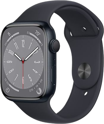 Apple Watch Series 8 (45mm, GPS) – Midnight Aluminum Case with Midnight Sport Band