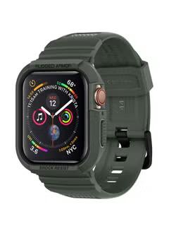 Apple Watch 44mm Series 4/5/SE/6 Rugged Armor Pro Case with Band – Military Green