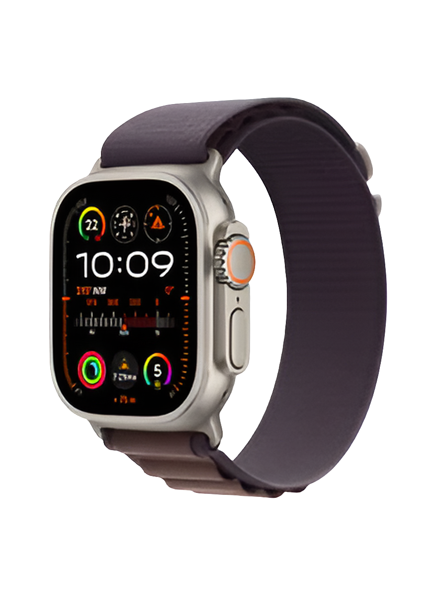 Apple Watch Ultra 2 (GPS + Cellular, 49mm) Titanium Case with Indigo Alpine Loop (Small)