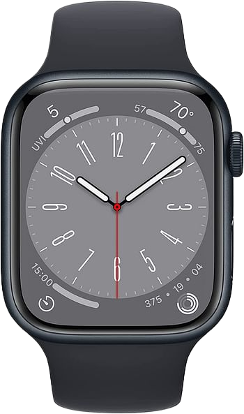 Apple Watch Series 8 (45mm, GPS) – Midnight Aluminum Case with Midnight Sport Band