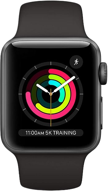 Apple Watch Nike+ Series 3 (38mm, GPS + Cellular) – Space Gray Aluminum with Midnight Fog Nike Sport Loop