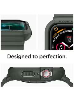 Apple Watch 44mm Series 4/5/SE/6 Rugged Armor Pro Case with Band – Military Green