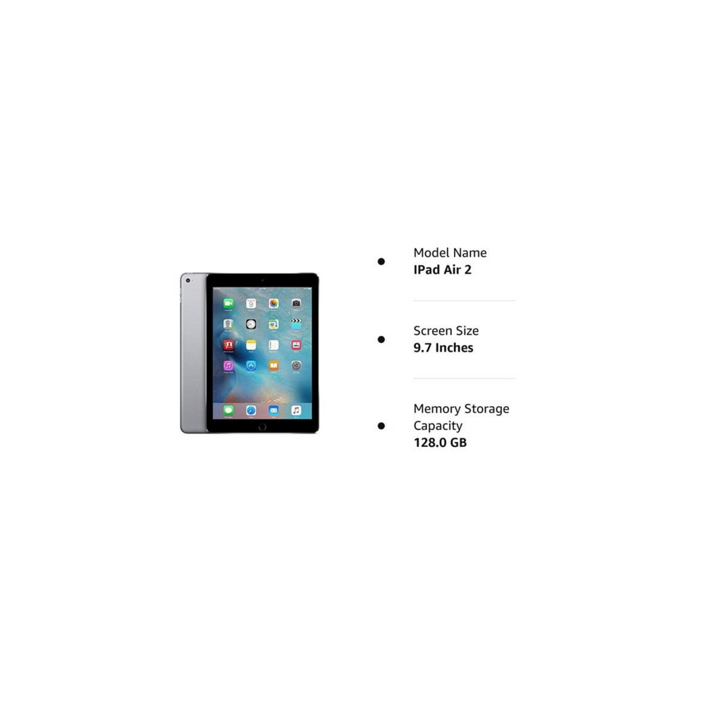Apple iPad Air 2 9.7 Inch Display Wi-Fi - Space Grey (2014 Model)  Pre-owned | Malik Electronics - Malik Electronics UAE